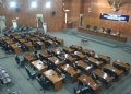 Suasana Paripurna DPRD Cilegon tampak kosong saat sidang paripurna, Jumat (10/11). LUKMAN HAPIDIN/BANTEN POS