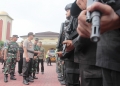 Kapolda Banten Irjen Pol Tomsi Tohir melakukan pemeriksaan terhadap pasukan yang mengamankan jalannya pelantikan Presiden dan Wakil Presiden periode 2019-2024, Jumat (18/10/2019)
