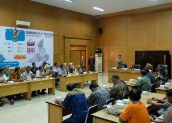 Suasana Bimtek Gerakan Menuju 100 Smart City di Aula Bappeda Kota Cilegon, Jumat (11/10). LUKMAN HAPIDIN/BANTEN POS