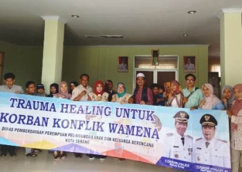 Para Penyintas Wamena Kota Serang Diberikan Trauma Healing