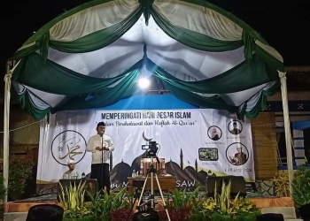 Wakil Walikota Serang, Subadri Ushuludin, saat memberikan sambutan pada peringatan Maulid Nabi di komplek Korem, Cilaku, Kecamatan Cipocok Jaya, Kota Serang, Senin (11/10) (sumber: Instagram)