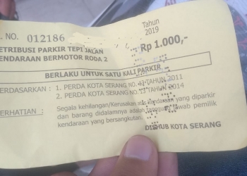 Karcis parkir yang menjadi misteri.