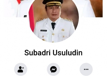 Akun palsu yang mengatasnamakan Wakil Walikota Serang, Subadri Ushuludin. Ditangkap layar pada Rabu (13/11).