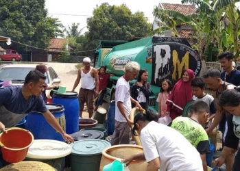 HMTL Unbaja Salurkan 80 Ribu Liter Air Bersih ke Serang Utara