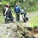 Salah satu titik jalan poris di Desa Gunungwangun Kecamatan Cibeber mengalami longsor karena hujan deras pada Rabu (4/12) lalu, dampak ini menyebabkan akses transportasi di pedalaman desa setempat terputus.