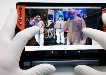 Ilustrasi wabah Corona.