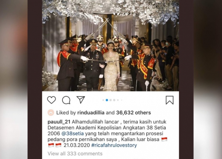 Viral Polisi Gelar Resepsi