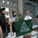 Jajaran pengurus Satkorwil Banser Provinsi Banten saat memberikan bantuan kepada warga Lingk Gerem Kagungan RT 03/06, Selasa (5/5).