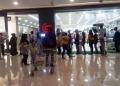 Kondisi salah satu mall di Cilegon yang dipadati pengunjung