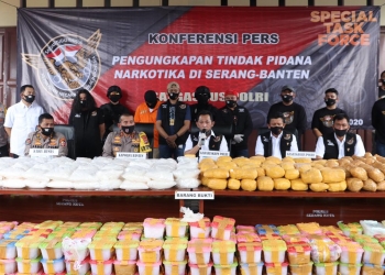 Konferensi Pers Satgasus Bareskrim Mabes Polri, Sabtu (23/5).