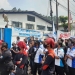 Buruh PT HTP Metal Works saat berdemo Tolak PHK