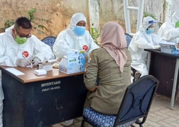 Pelaksanaan Rapid Test Satpol Pp Kota Serang.