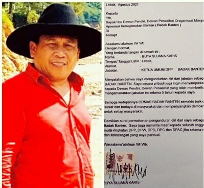 Ketua Umum Ormas Badak Banten Mengundurkan Diri