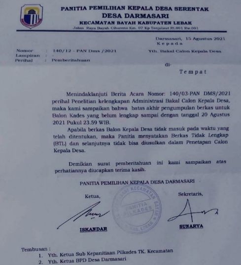 Petahana Tereliminasi Karena Izin Cuti
