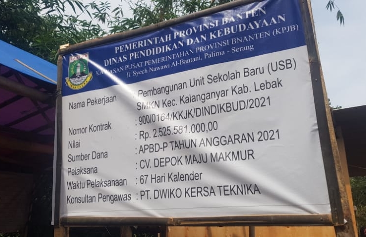Pembangunan SMKN Kalanganyar Minim Koordinasi