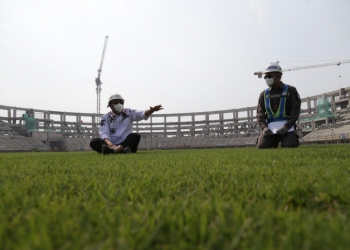 Wahidin Halim di Banten International Stadium.