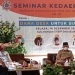 Seminar kedaerahan "Dana Desa Untuk Siapa" yang digelar HMJ Ilmu Pemerintahan STISIP Setia Budhi di Aula Kampus STISIP Setia Budhi, Selasa (14/12).