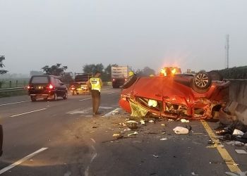 Karena Mengantuk, Tiga Mobil Tabrakan Beruntun di Tol Tangerang-Merak