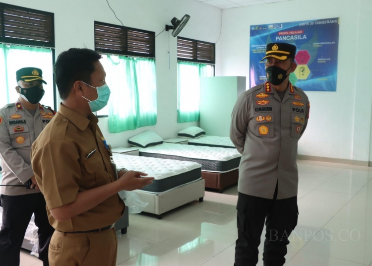 Kunjungi Rumah Isolasi Terpadu, Kapolres Pastikan ketersediaan ruang isolasi dan Karantina di Kota Tangerang
