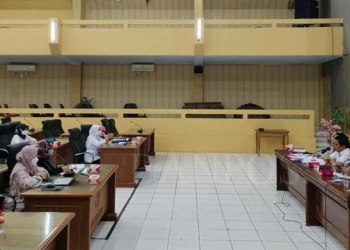 Suasana Rapat Dengar pendapat Komisi III DPRD Lebak dengan manajemen RSUD Adjidarmo.
