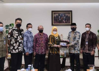 Jajaran pimpinan Kementerian Keuangan di Provinsi Banten saat melakukan kunjungan kerja ke Kepala Bank Indonesia (BI) perwakilan Provinsi Banten, Selasa (22/3).