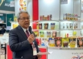 Dubes Heri Akhmadi saat meresmikan Paviliun Indonesia di FOODEX 2022 di Chiba Jepang,