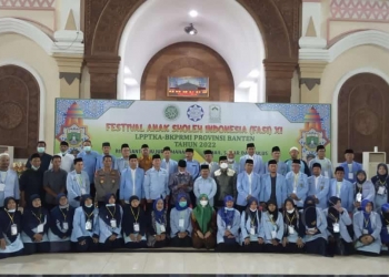 Kegiatan Festival Anak Sholeh Indonesia (FASI) ke XI yang digelar oleh DPW Badan Komunikasi Pemuda Remaja Masjid Indonesia (BKPRMI) Provinsi Banten, Sabtu (12/3) di Masjid Raya Al Bantani, KP3B, Kota Serang.