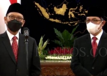 Kepala Badan Otorita Ibu Kota Nusantara (IKN) Bambang Susantono (kiri) dan Wakil Kepala Badan Otorita IKN Dhony Rahajoe.