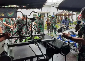 Kodim Cilegon saat memamerkan sepeda air di Pameran Produk Inovasi dan Teknologi di Makodam III/Siliwangi, Selasa (15/3). ISTIMEWA