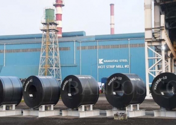 Pabrik baja Krakatau Steel di Kota Cilegon.