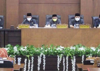 Suasana rapat paripurna DPRD Kabupaten Pandeglang.