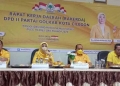 Suasana Rakerda DPD II Partai Golkar Kota Cilegon yang digelar di salah satu hotel di Kota Cilegon, Senin (21/3). LUKMAN HAPIDIN/BANTEN POS