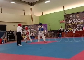 Pengurus Taekwondo Kabupaten Lebak menggelar kompetisi pencarian bibit atlet untuk dikompetisikan di tingkat Provinsi. Minggu (6/3).