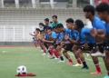 Timnas U-19 menjalani latihan fisik pada hari pertama TC persiapan Piala Dunia U-20 2022.