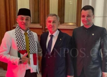 Tantan Taufiq Lubis, Ketua National Youth Council  (NYC) Indonesia (Kiri). (Foto : Ist)