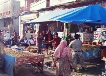 Suasana di Pasar Rangkasbitung.
