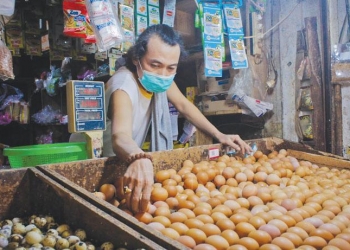 Pedagang di Pasar Anyar, Kota Tangerang / ISTIMEWA