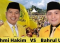 Ilustrasi Ketua DPD II Partai Golkar Kabupaten Serang Fahmi Hakim dan Sekretaris DPD I Partai Golkar Provinsi Banten Bahrul Ulum berebut restu Partai Golkar.
