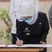 Bupati Lebak, Iti Octavia Jayabaya menandatangani nota kesepahaman KUA PPAS tahun 2023, Senin (8/8).