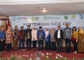 Konferensi Pers BPJS Kesehatan bersama dengan Kemenkes RI terkait dengan ujicoba skema pembayaran baru di salah satu hotel di Kota Serang, Senin (19/9).