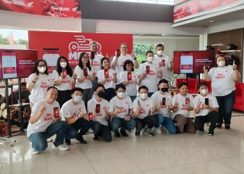 Honda Banten saat memperkenalan Aplikasi MOSKI. RULIE SATRIA