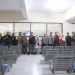 HUMAS Untirta bersama dengan awak media foto bersama usai melihat kondisi gedung pelayanan kemahasiswaan di Kampus Untirta Sindangsari, Selasa (4/10).