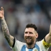 Selebrasi Lionel Messi setelah Argentina menang 3-0 atas Kroasia di pertandingan semifinal Piala Dunia 2022 di Lusail Stadium, Doha pada 13 Desember 2022. ANTARA/AFP/JUAN MABROMATA