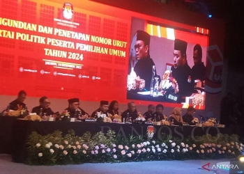 KPU RI Tetapkan Nomor Urut Parpol Peserta Pemilu 2024
