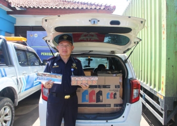 Bea Cukai Merak Amankan Ratusan Ribuan Batang Rokok Ilegal