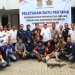 CAPTION: Sekda Kabupaten Tangerang, Moch Maesyal Rasyid bersama anggota PWI Kabupaten Tangerang usai peletakan batu pertama pembangunan peningkatan gedung PWI, Jumat (17/2). ISTIMEWA