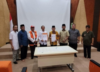 Kegiatan MoU BPBD Provinsi Banten dan Baznas Provinsi Banten terkait penanggulangan bencana, Jumat (10/3).