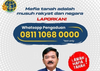 dok istimewa Hotline Aduan BPN.