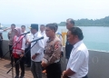 Direktur Keselamatan dan Keamanan Korlantas Polri, Brigjen Ery Nursatari saat meninjau kawasan Merak, Banten, Minggu (12/3).