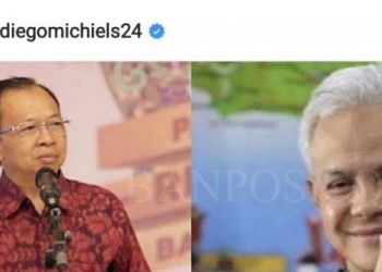 Pemain naturalisasi asal Belanda, Diego Michiels mengungkapkan kekesalannya kepada Ganjar (kanan) dan Koster (kiri), dua pejabat yang dituding menjadi penyebab batalnya Piala Dunia U20 di Indonesia. (Foto: Instagram)